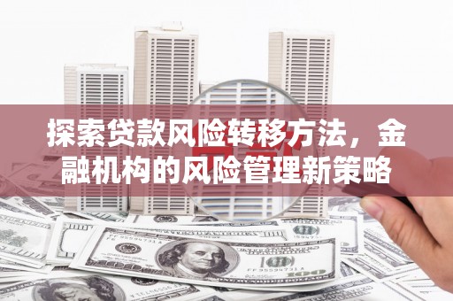 西屯探索贷款风险转移方法，金融机构的风险管理新策略