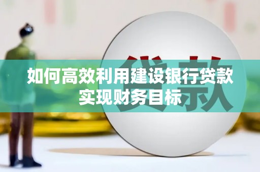 西屯如何高效利用建设银行贷款实现财务目标