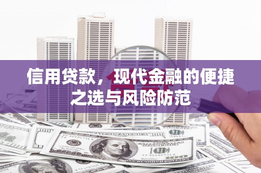 西屯信用贷款，现代金融的便捷之选与风险防范