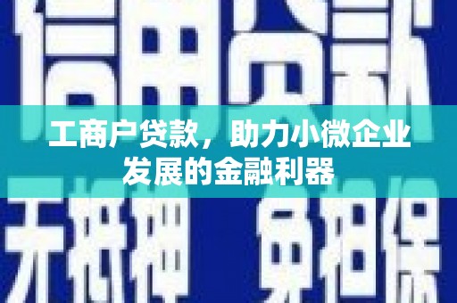 西屯工商户贷款，助力小微企业发展的金融利器