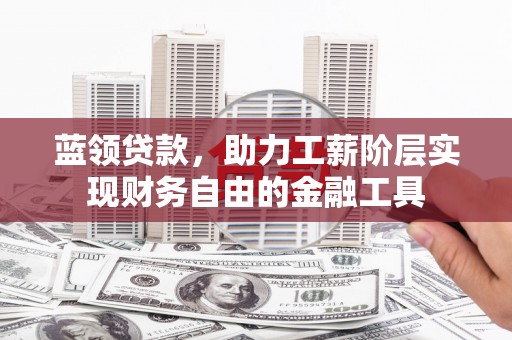 西屯蓝领贷款，助力工薪阶层实现财务自由的金融工具