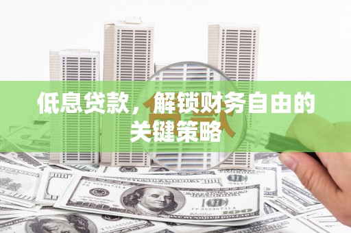 西屯低息贷款，解锁财务自由的关键策略