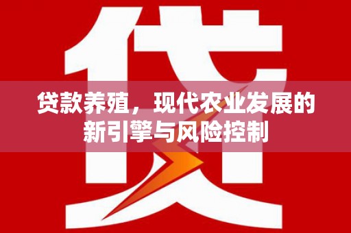 西屯贷款养殖，现代农业发展的新引擎与风险控制