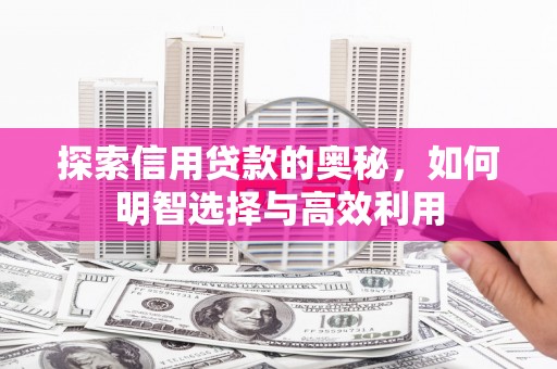 西屯探索信用贷款的奥秘，如何明智选择与高效利用